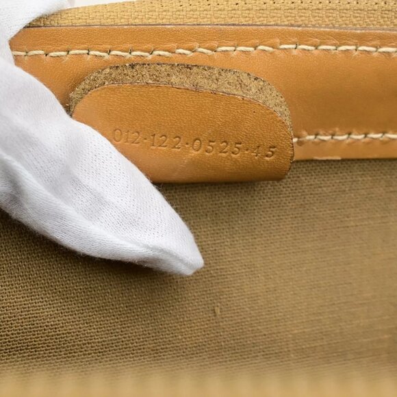 GUCCI Logo Sherry GG Pattern Travel Hand Bag PVC Leather Brown Italy 62YG543 - Picture 12 of 15